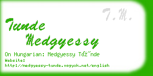tunde medgyessy business card
